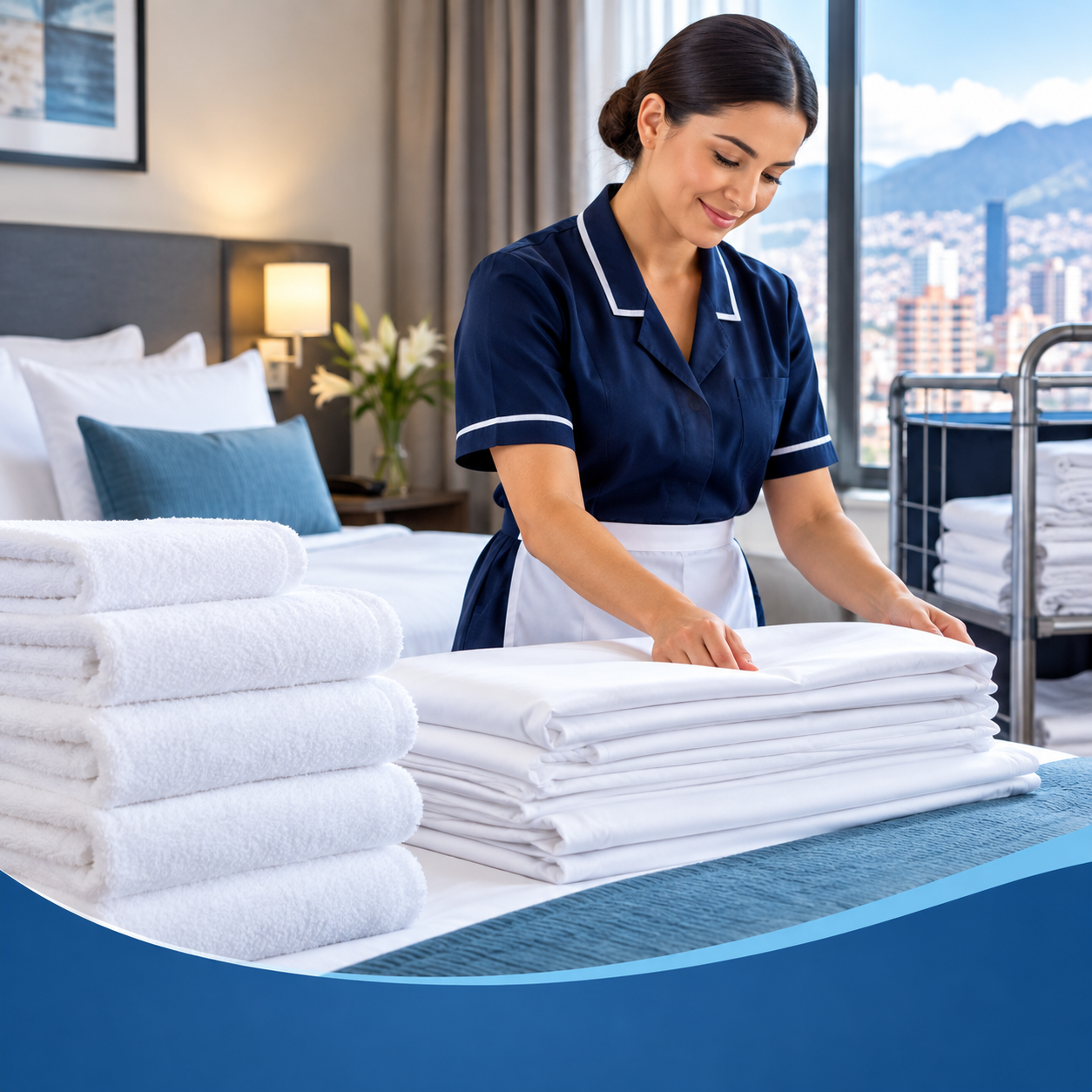 Lavandería industrial en Bogotá, CleanMax: cuidado de uniformes y textiles institucionales